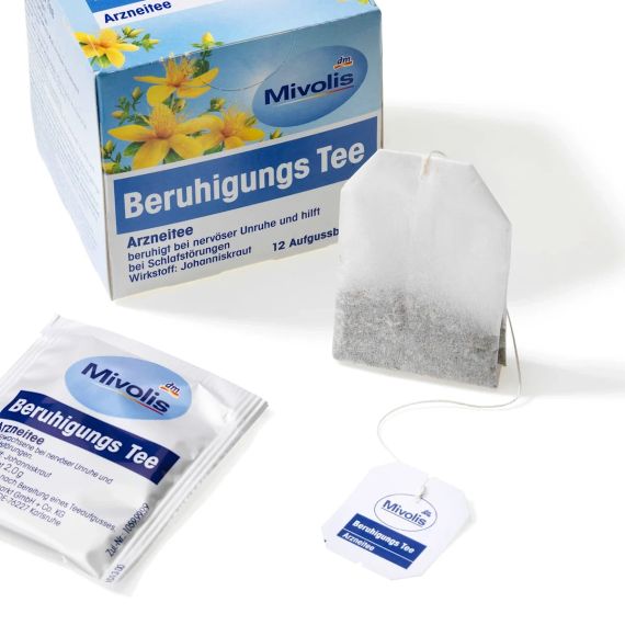Заспокійливий трав’яний чай, збір трав "Mivolis" – 12 пакетиків для зниження стресу та покращення сну | Зображення 1
