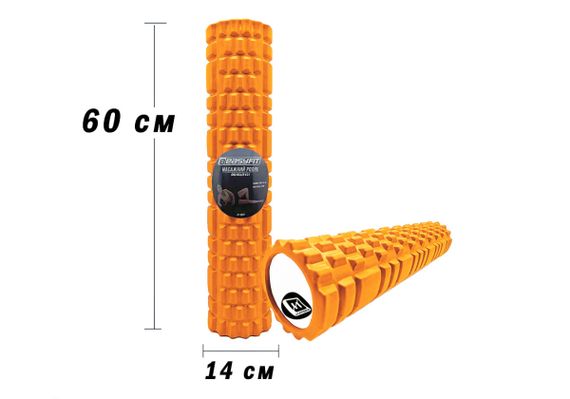 Масажний ролер EasyFit Grid Roller 60 см v.3.1 помаранчевий (EF-2037-OR) | Зображення 1