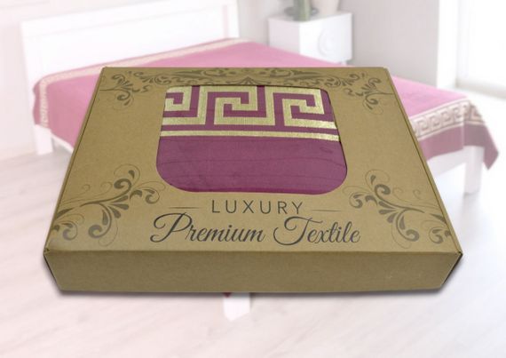 Махрове покривало 200х215см (Піке) Бордове | Зображення 2