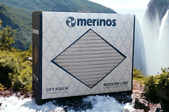 Покривало з наволочками Merinos Modern Line 220×240 см. Пудра | Зображення 3