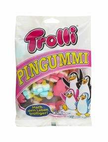 Цукерки желейні жувальні Trolli Pingummi (пінгвіни), 200 г, Німеччина, мармелодні цукерки