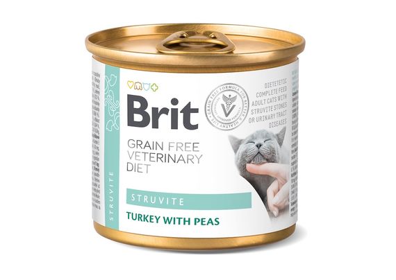 Корм Brit VD Cat Struvite влажный для котов с заболеваниями нижних мочевыводящих путей 200 гр