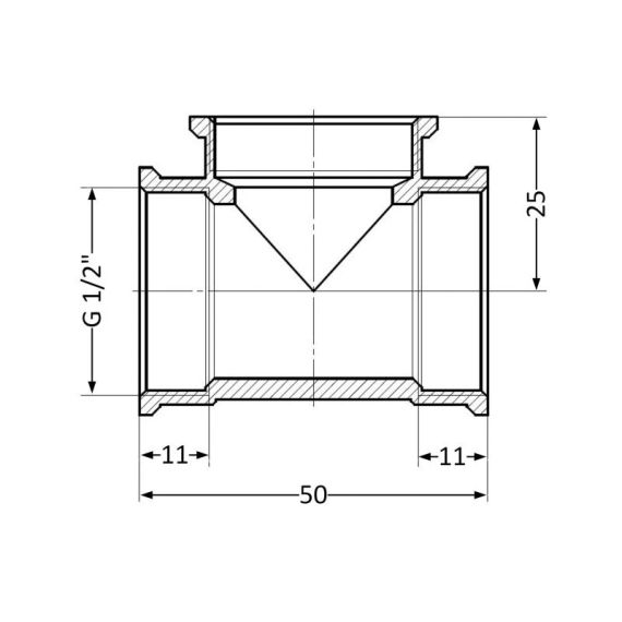 Тройник Thermo Alliance Standart 1/2" ВР SD41115 | Зображення 1