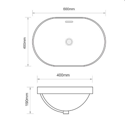 Раковина Mixxus Premium ELLIPSE-1601 з переливом (MP6569) | Зображення 1