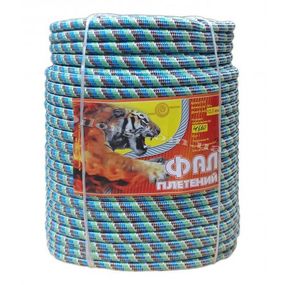 Полипропиленовый плетеный фал, цветной, Ø12 мм, 100 м