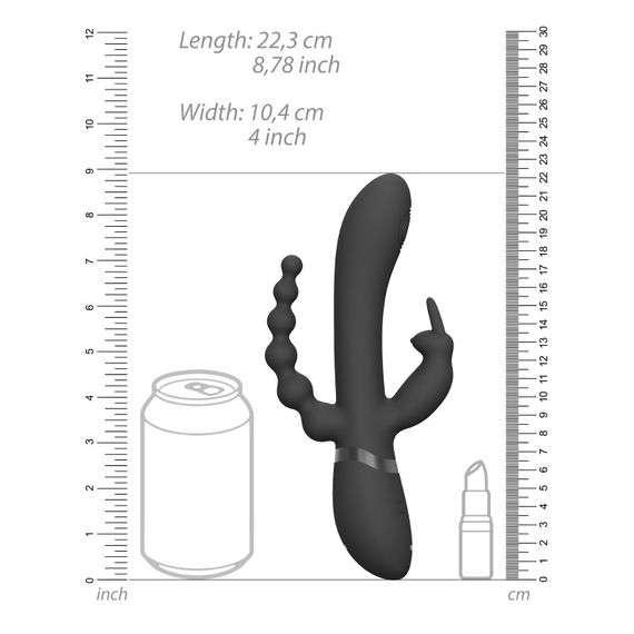 Вибратор-кролик Rini 3 в 1, черный Vive (Нидерланды) sexstyle | Зображення 4