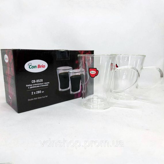 Прозорі кружки з подвійним дном Con, Кружка для кави з подвійним дном Дві чашки MD-47 | Зображення 6
