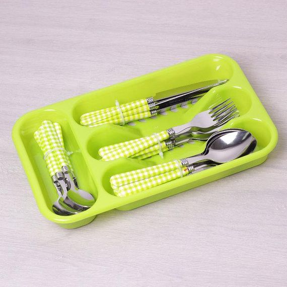 Набір столових приборів Kamille Elegance Set 24 предмета і підставка пластикова | Зображення 2