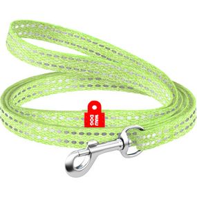 Поводок для кошек WAUDOG Re-cotton светоотражающий XS 200х1 см салатовый (16445)