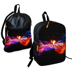 Шкільний рюкзак дитячий Counter-Strike + Сумка для взуття спортивної форми рюкзак-мішок для хлопчика (01697)