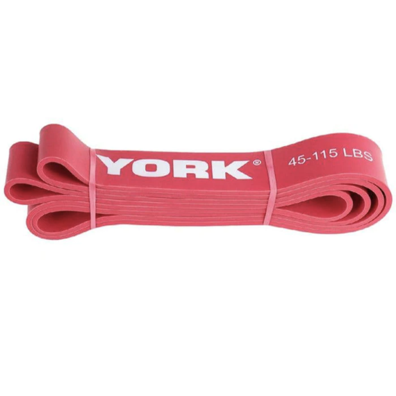Резинка для фітнесу York 25-50кг - 2080x45x4,5 мм, червоний | Зображення 2
