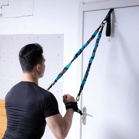 Еспандер LivePro MULTIFUNCTIONAL TRAINING чорний, блакитний Уні 6x11x40см LP8427 | Зображення 5