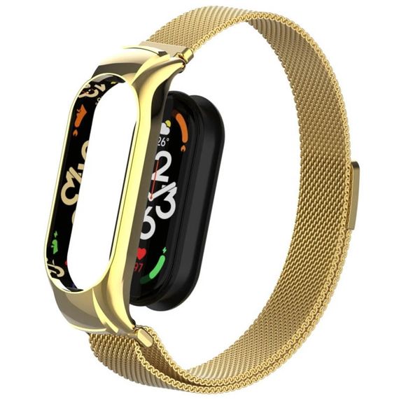 Ремешок Milanese Loop Design для Xiaomi Mi Band 5/6 Золотой | Зображення 3
