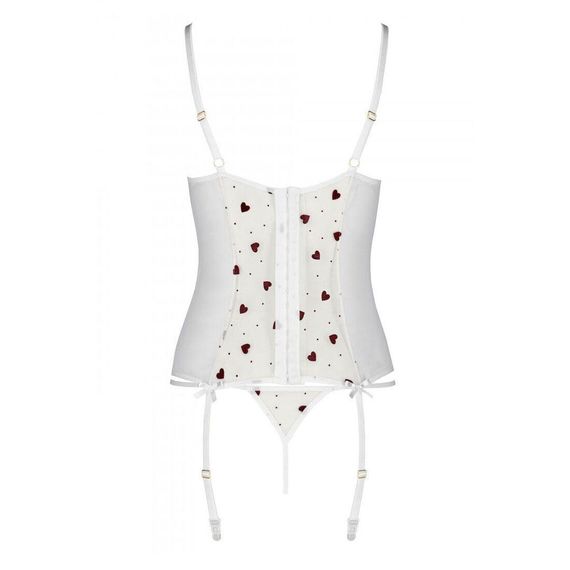 Корсет з підв'язками + стрінги LOVELIA CORSET white L/XL - Passion | Зображення 5
