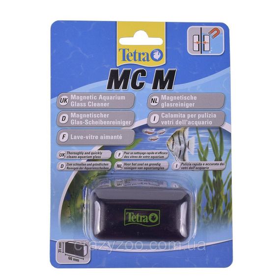 Магнитный скребок для аквариума Tetra MC Magnet Glass Cleaner M 6х3 см 239302 | Зображення 1