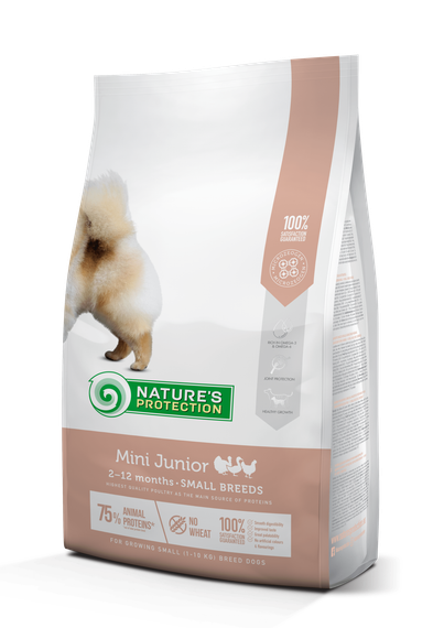 Корм Nature's Protection Mini Junior Small Breeds сухий для цуценят малих порід 7.5 кг