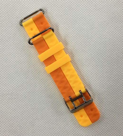 Силиконовый ремешок для детских часов Smart Kids Q60 / Q80 / Q90 / Q100 - Orange&Yellow | Зображення 2