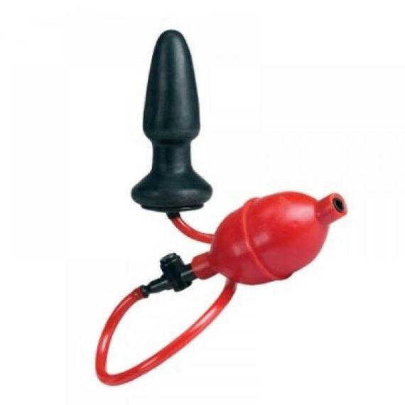 Надувна анальна пробка з грушею та присоскою CalExotics COLT Butt Plug, чорна, 10 × 4 см Sex Aura | Зображення 4