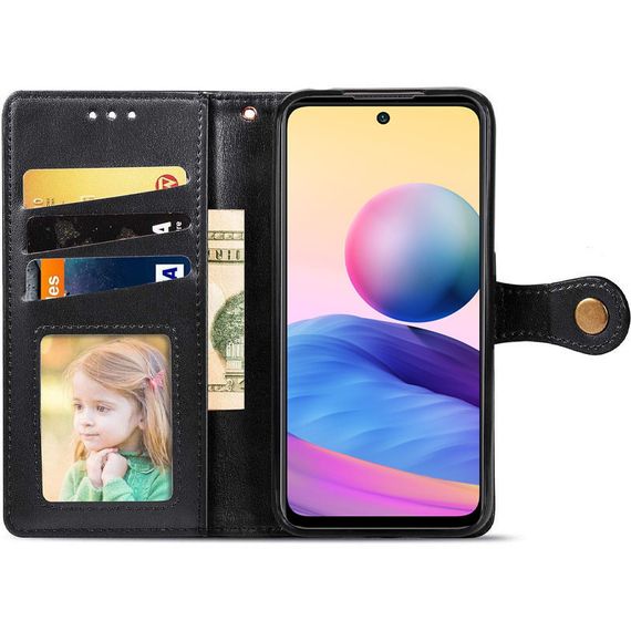 Кожаный чехол-книжка GETMAN Gallant (PU) для Xiaomi Redmi Note 13 Pro+ Черный | Зображення 6