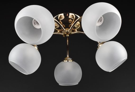 Люстра стельова на 5 лампочок 27425 Золото 21х50х50 см. | Зображення 1