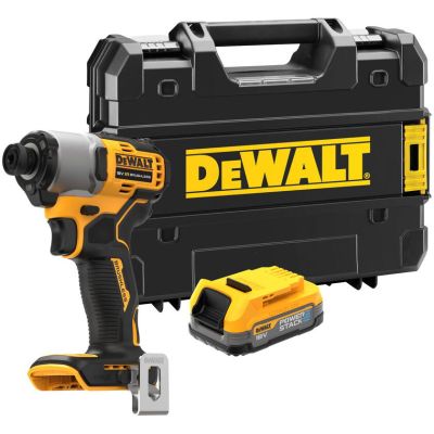Шуруповерт DeWALT 18 В XR Li-lon PowerStack 1.7Ah, 192 Нм, кейс TSTAK (DCF840E1T)