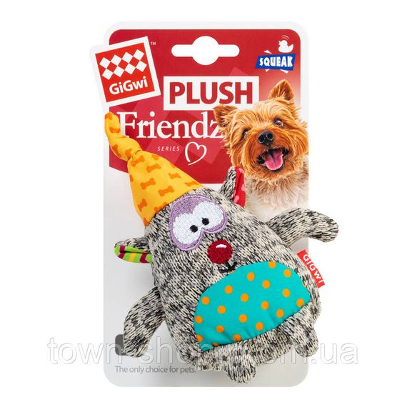 Игрушка для собак Медведь с пищалкой GiGwi Plush, текстиль, 10 см | Зображення 1