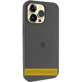Чохол Silicone Case (AA) Logo with MagSafe для Apple iPhone 16 (6.1") Сірий / Dark Gray