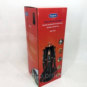 Кухонные принадлежности с тефлоновым покрытием Magio MG-1125, Эргономичный кухонный набор из силикона OH-93