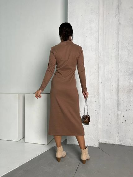 Женское облегающее платье-гольф миди NB24002 цвет мокко, размер 50/52 | Зображення 1