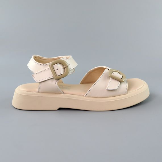 Сандалі жіночі шкіряні 589023 Бежеві 36 37 38 39 40 41