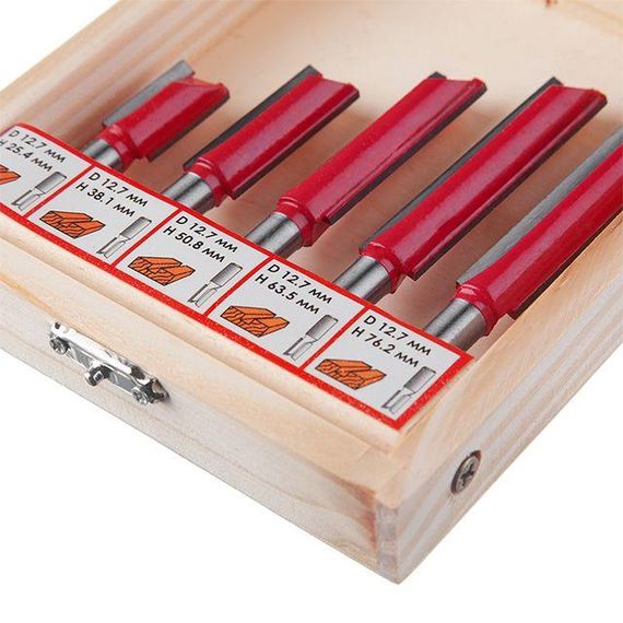 Набір фрез пазових прямих, 5 од. INTERTOOL HT-0075 | Зображення 3