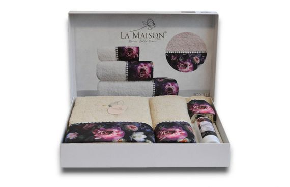 Подарочный набор полотенец La Maison, 3 шт. с ароматом Violet Bej | Зображення 3