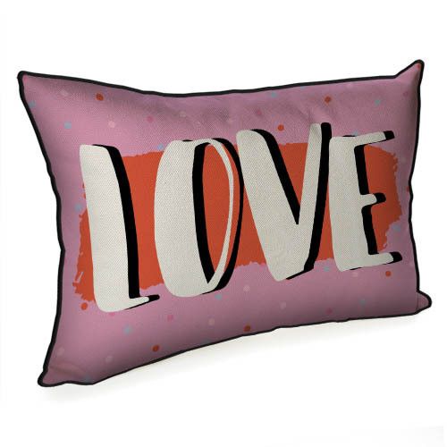 Подушка для інтер'єру з мішковини Love 45x32 (43PHB_21L002)