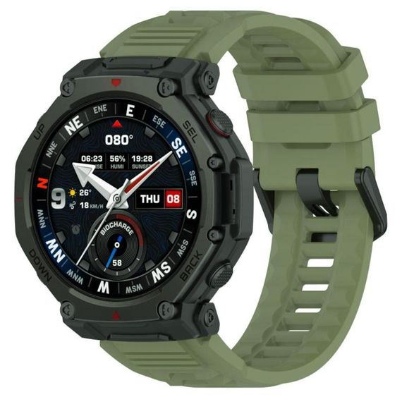 Силіконовий ремінець Primolux для смарт-годинника Amazfit T-Rex 3 Pro 48mm - Army Green | Зображення 2