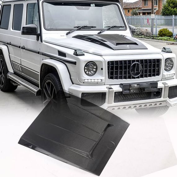 Накладка на капот BRBS (2004-2018, Карбон) для Mercedes G сlass W463