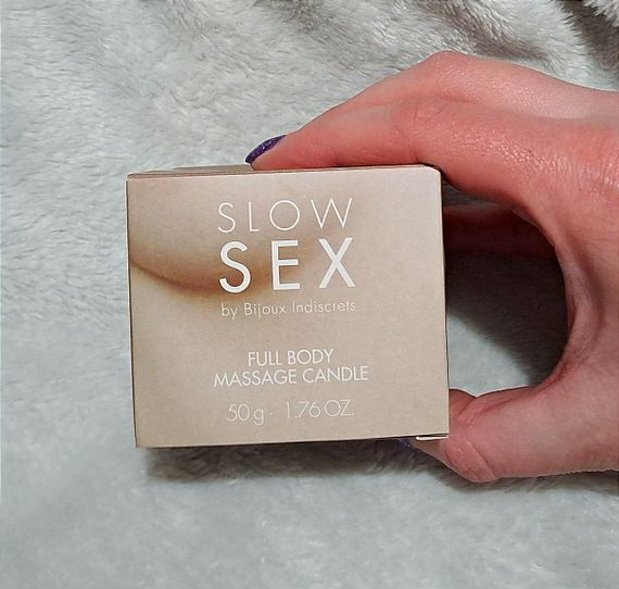 Масажна свічка з оліями, ароматна, Bijoux Indiscrets Massage Candle Slow Sex, 50 мл | Зображення 3