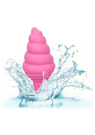 Анальна пробка у формі морозива з присоскою CalExotics Yum Bum Ice Cream Cone, рожева, 9,5 × 4,5 Sex Aura | Зображення 2