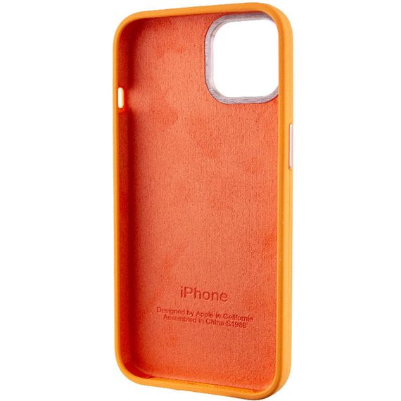 Чохол Silicone Case Metal Buttons (AA) для Apple iPhone 12 Pro Max (6.7") Силікон, Жовтогарячий/Marigold | Зображення 4