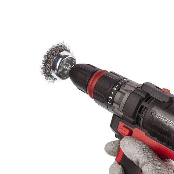 Набір щіток дротяних для дриля 1/4", 3 од. INTERTOOL BT-0300 | Зображення 5