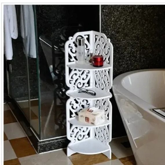 Полиця стелаж пластикова у ванну кутова PK-04 (80cm*20cm*20cm) | Зображення 1