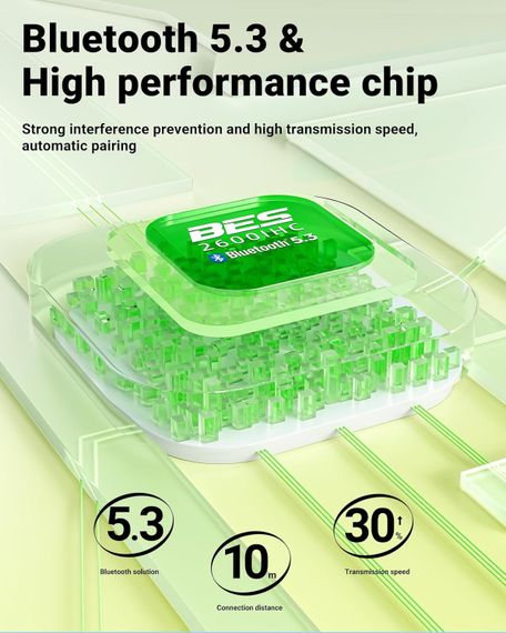 Навушники TWS Acefast T9 avocado green | Зображення 6