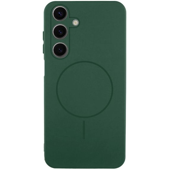 Чохол Silicone Cover Lakshmi Full Camera (AA) with Magnetic Fit для Samsung Galaxy A27 Зелений / Dark green