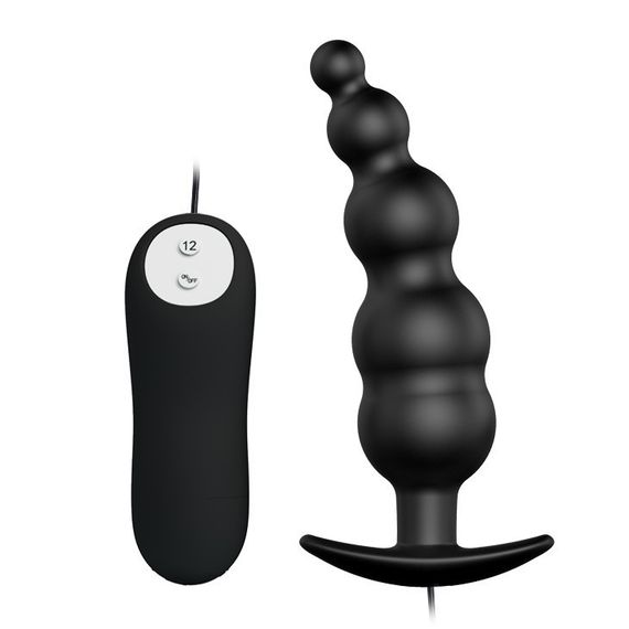 Анальна пробка - Pretty Love Special Anal Stimulation Vibrating Butt Plug Black Sex Aura | Зображення 1