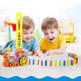 Дитяча іграшка музичний паровозик з доміно DOMINO Happy Truck