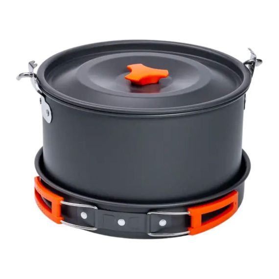 Набор туристической посуды в сумке для похода и кемпинга: кастрюля, сковорода, чайник HP39578C | Зображення 1