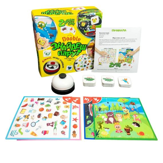 Карточная игра "Найдешь пару?" Strateg 30221 на украинском языке | Зображення 1