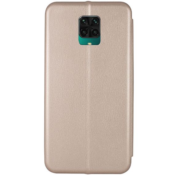 Кожаный чехол-книжка Classy для Xiaomi Redmi Note 9s / Note 9 Pro / Note 9 Pro Max Золотой | Зображення 1