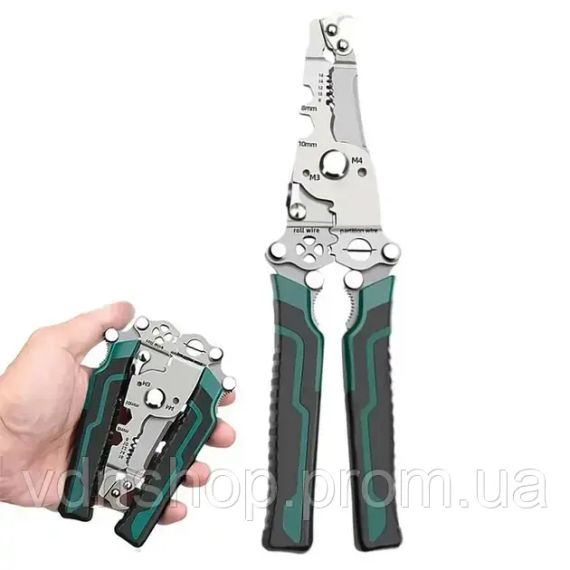 Профессиональные клещи (стрипер) XT-12005 UKC для зачистки и обжима резки проводов | Зображення 1