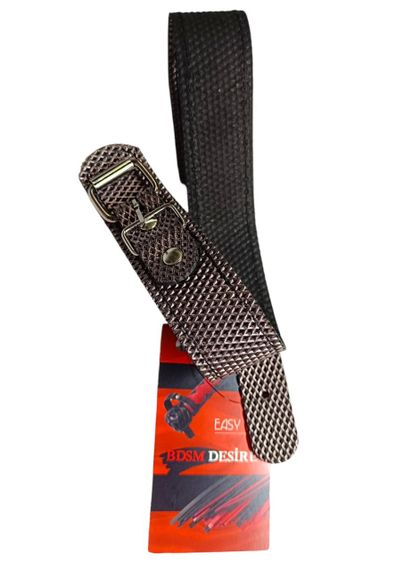 Спокусливий нашийник із високоякісної натуральної шкіри в графітовому кольорі Sex Aura | Зображення 2