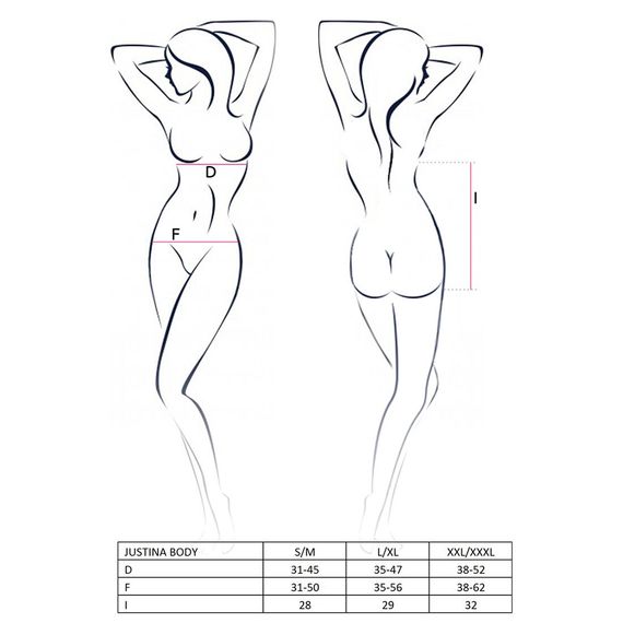 Боді монокіні з відкритими грудьми Passion JUSTINA BODY L/XL, black | Зображення 4